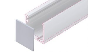 Aluminium Glazing Channel - One-Side-Fix